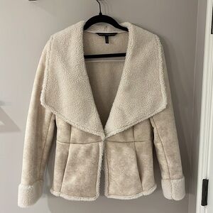 White House Black Market faux shearling jacket